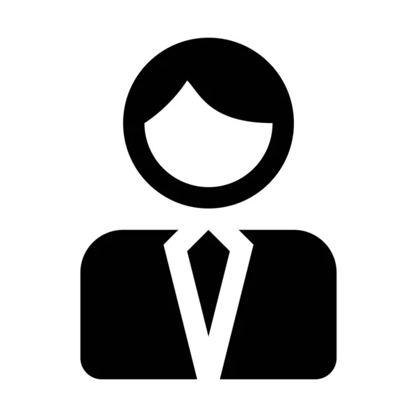 Простий Векторне Зображення Бізнесмена Краваткою — стоковий вектор