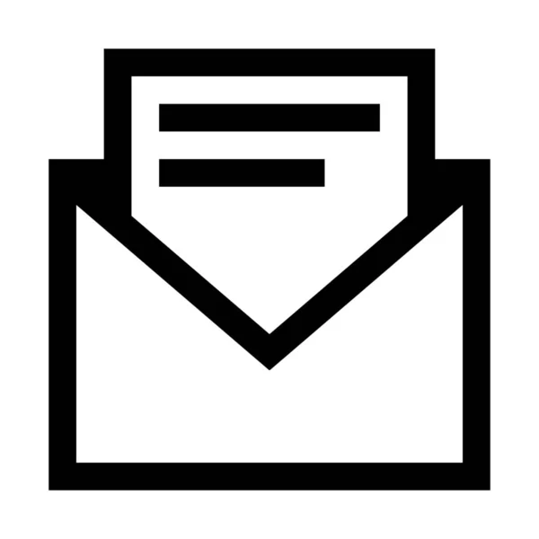 Mailu Dokument Ikonou Textu Jednoduché Vektorové Ilustrace — Stockový vektor