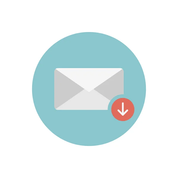 Mail Download Icon Simple Vector Illustration — Stock Vector