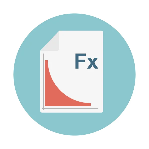 Icona Funzione Matematica Semplice Illustrazione Vettoriale — Vettoriale Stock