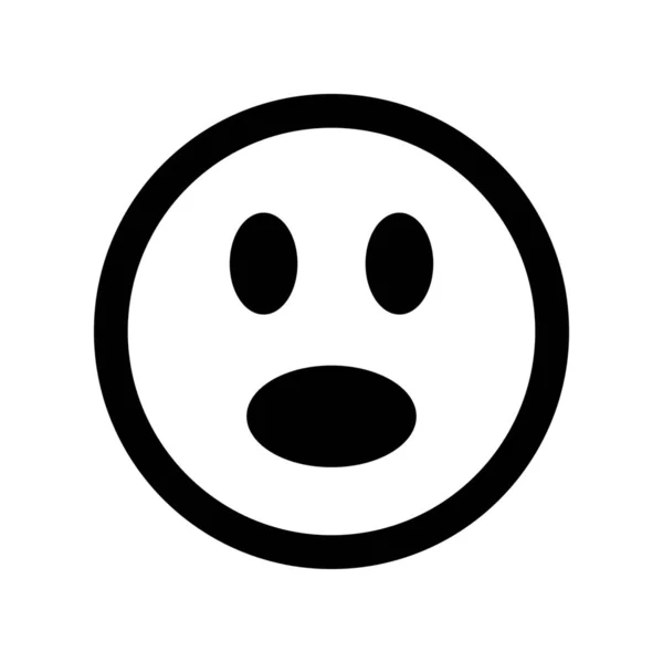 Überraschtes Emoticon Social Media Symbol Einfache Vektorillustration — Stockvektor