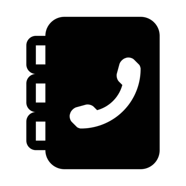 Contactpersonen Telefoonboek Symboolpictogram Eenvoudige Vectorillustratie — Stockvector