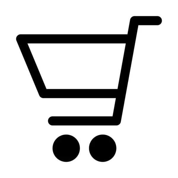 Einfache Vektor Illustration Des Einkaufswagen Einzelhandel — Stockvektor