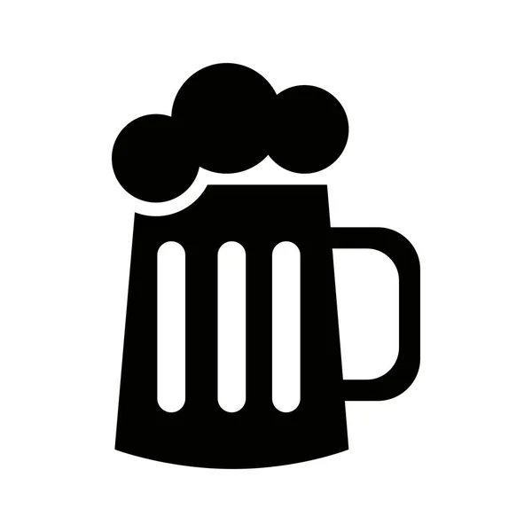 Beer Mug Froth Icon Abstract Vector Illustration — Stock Vector