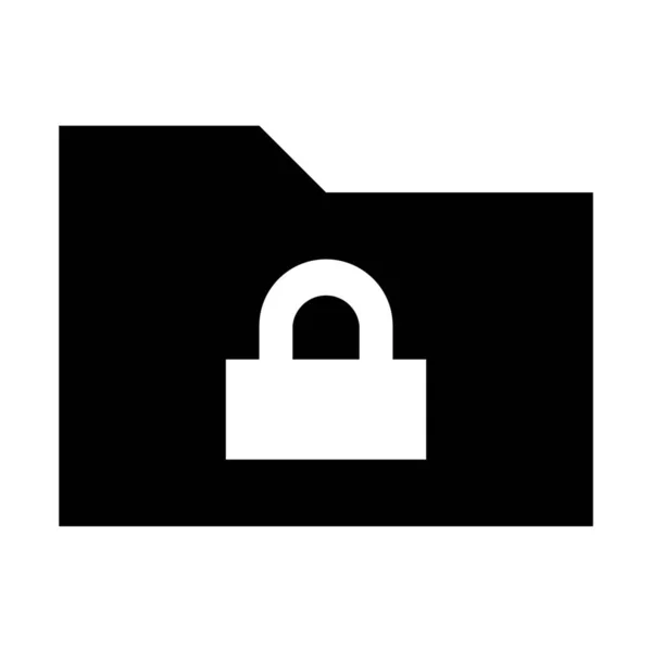 Icône Dossier Protégé Par Mot Passe Illustration Vectorielle Simple — Image vectorielle