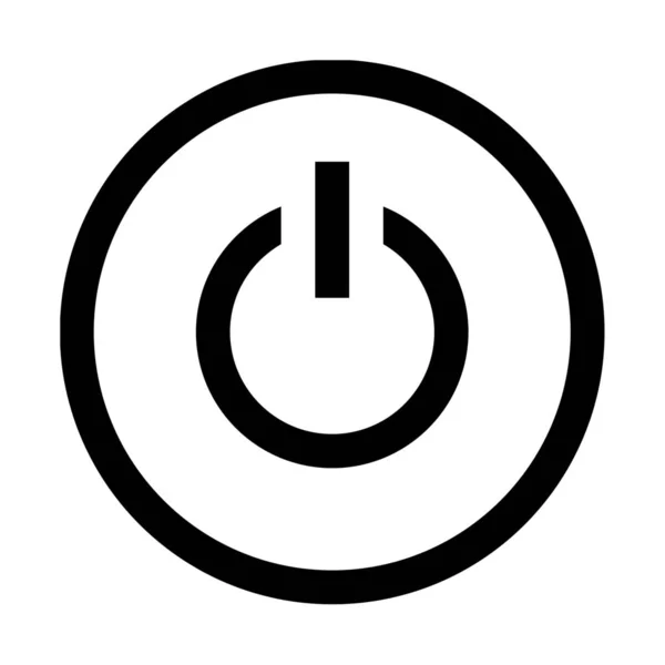 Ilustración Vectorial Simple Botón Encendido — Vector de stock