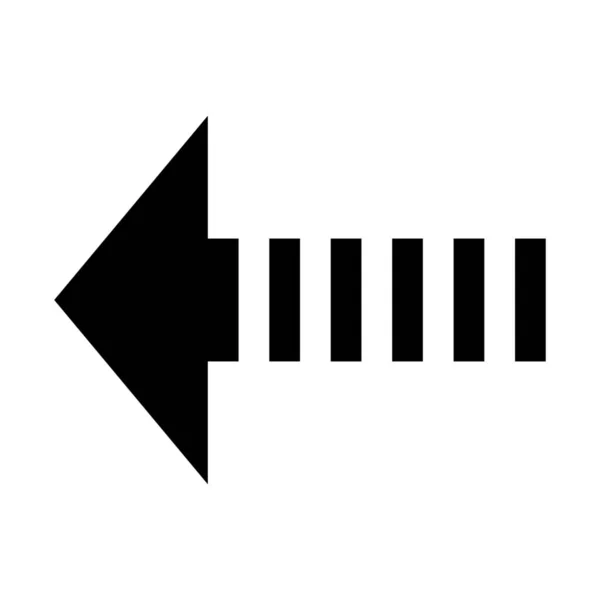 dashed arrow left icon, simple vector illustration