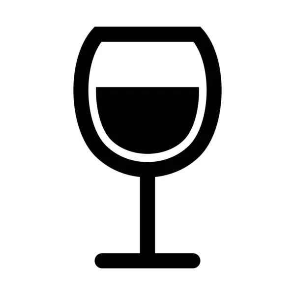 Bebida Alcohólica Icono Cristal Vino Ilustración Abstracta Del Vector — Archivo Imágenes Vectoriales