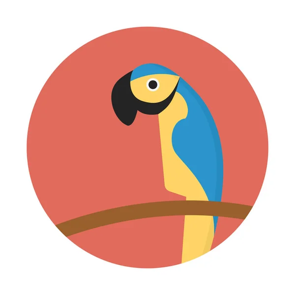 Papagáj Hang Sikolt Ikon Egyszerű Vektoros Illusztráció — Stock Vector