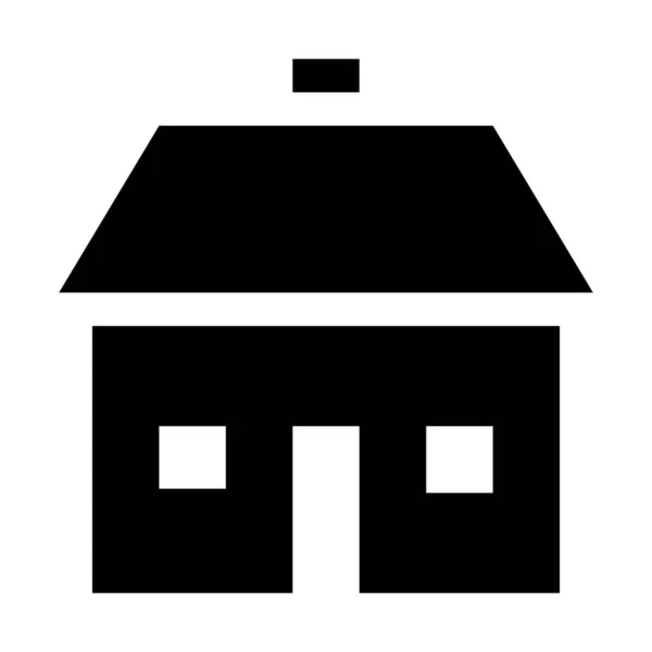 Casa Lugar Residencial Icono Simple Ilustración Vectorial — Archivo Imágenes Vectoriales