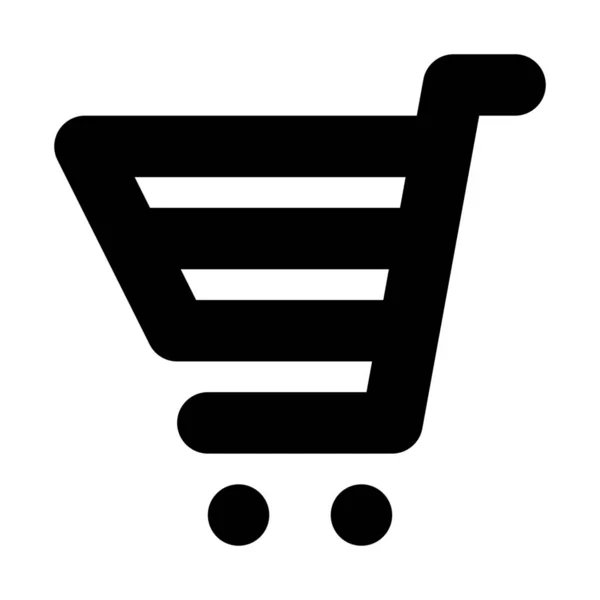 Einfache Vektor Illustration Des Warenkorbs Supermarkt Einkaufswagen — Stockvektor