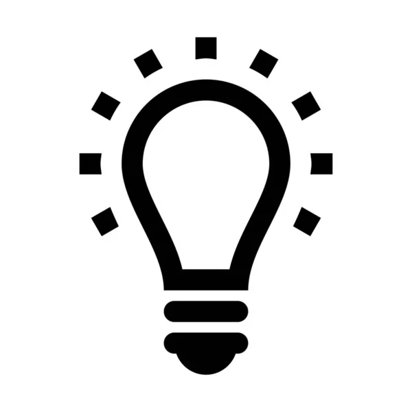 Έντονο Φωτισμό Εικονίδιο Λάμπας Απλή Διανυσματικά Εικονογράφηση — Διανυσματικό Αρχείο