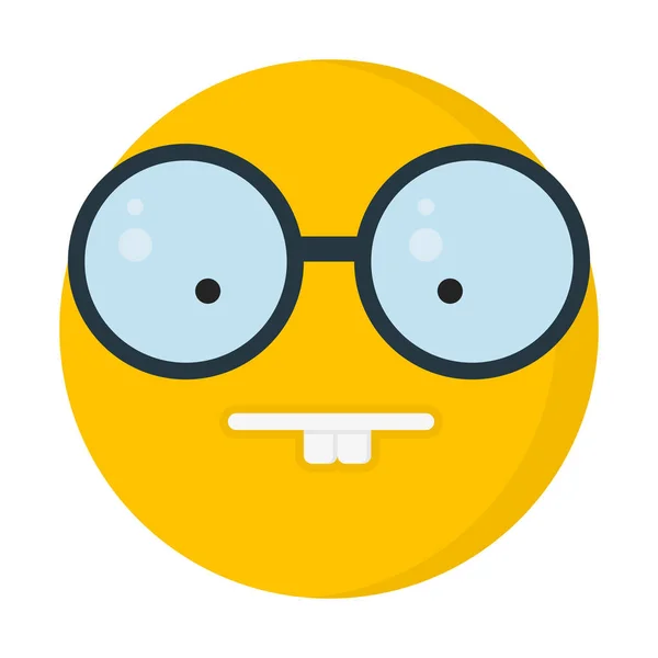 Icono Emoji Inteligente Ilustración Vector Simple — Vector de stock
