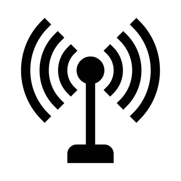 Signal Broadcast Antenne Symbol Einfache Vektorillustration — Stockvektor