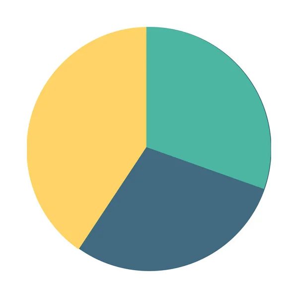 Icono Representación Gráfico Circular Ilustración Vectorial Simple — Vector de stock