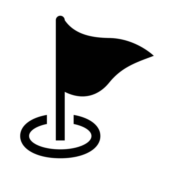 Значок Маркера Флага Назначения Простая Векторная Иллюстрация — стоковый вектор
