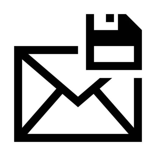 Illustration Vectorielle Simple Symbole Enregistrer Email — Image vectorielle