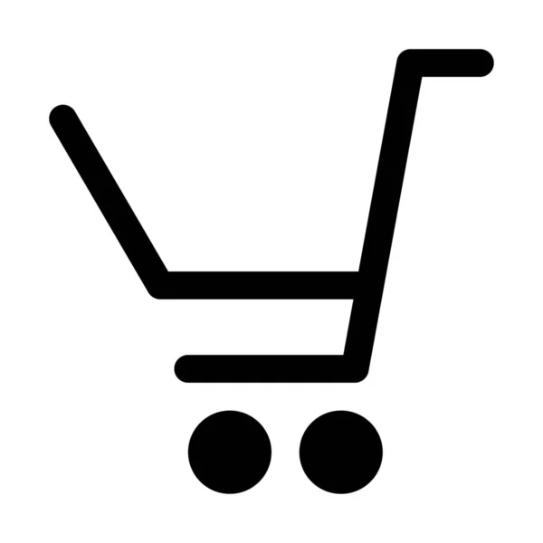 Egyszerű Vektoros Illusztráció Shopping Cart Kereskedelem — Stock Vector