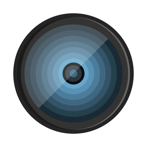 Icona Dell Obiettivo Otturatore Della Fotocamera Semplice Illustrazione Vettoriale — Vettoriale Stock