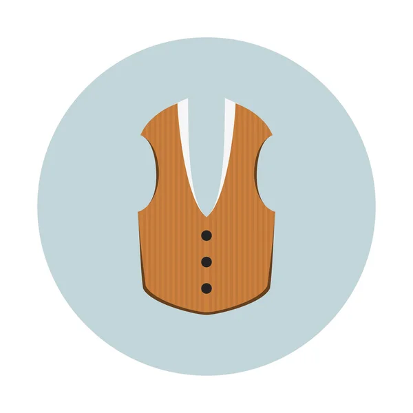 Hispter Trendy Vest Pictogram Eenvoudige Vectorillustratie — Stockvector