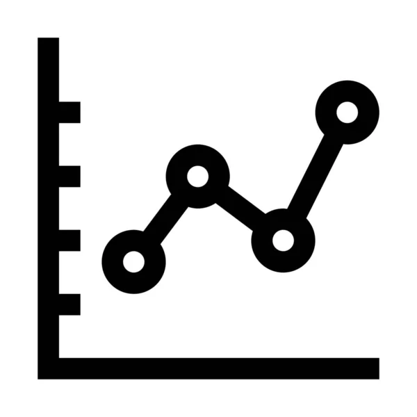 Ilustração Vetorial Simples Gráfico Linhas — Vetor de Stock