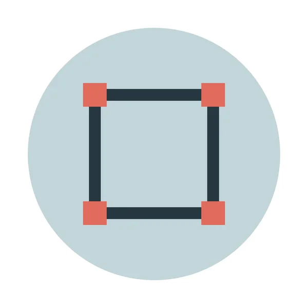 正方形图标 简单的矢量插图 — 图库矢量图片