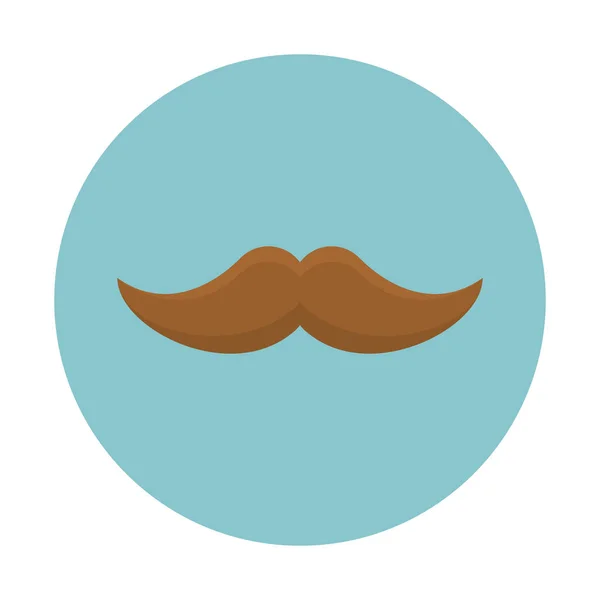 Hipster Dandy Schnurrbart Ikone Einfache Vektorillustration — Stockvektor
