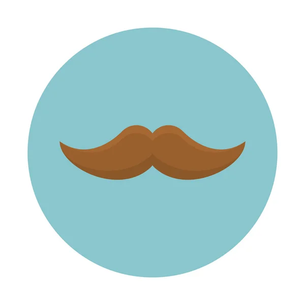 Hipster Dandy Bigode Ícone Ilustração Vetorial Simples —  Vetores de Stock