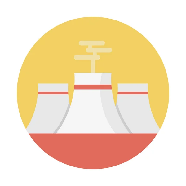 Icona Della Centrale Nucleare Semplice Illustrazione Vettoriale — Vettoriale Stock