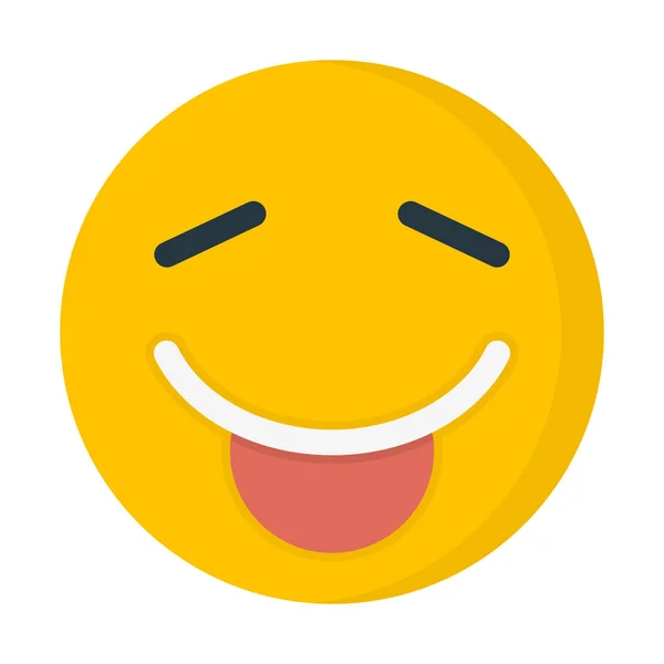 Língua Para Fora Emoji Ícone Ilustração Vetorial Simples —  Vetores de Stock