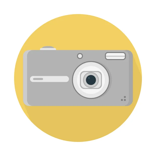 デジタル コンパクト カメラ アイコン シンプルなベクター イラスト — ストックベクタ