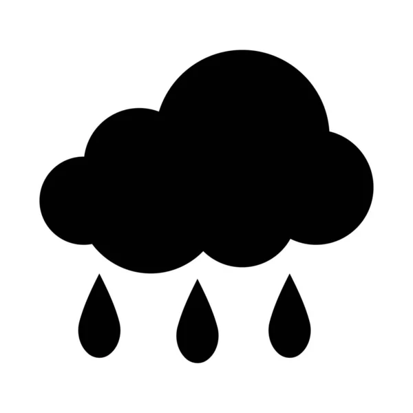 Precipitaciones Icono Temporada Lluvias Ilustración Vectorial Simple — Archivo Imágenes Vectoriales