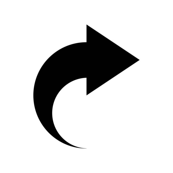 forward arrow on isolated background icon, simple vector illustration