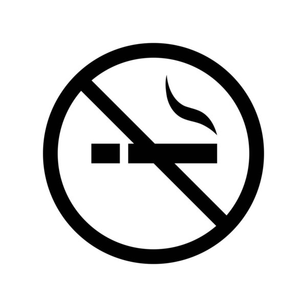 simple vector illustration of No smoking zone