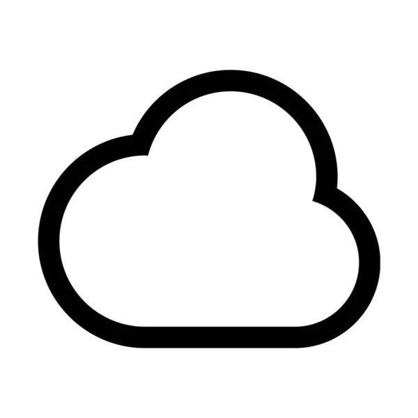 Служба Віддаленого Хмарного Сервера Проста Векторна Ілюстрація — стоковий вектор