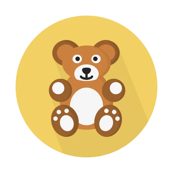 Teddybär Spielzeug Symbol Einfache Vektorillustration — Stockvektor