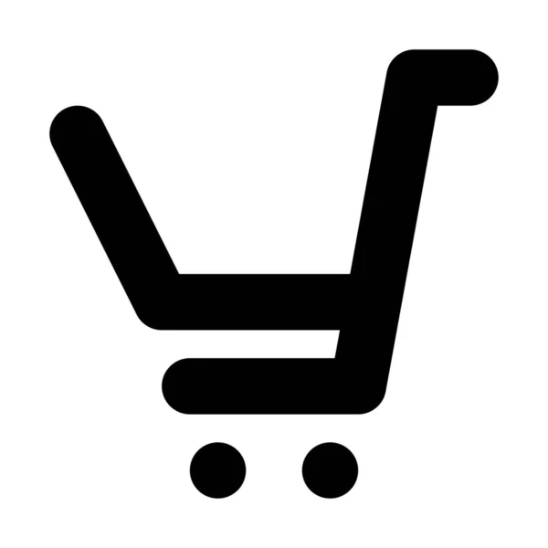 Einfache Vektor Illustration Symbol Des Trolleys Online Shopping — Stockvektor