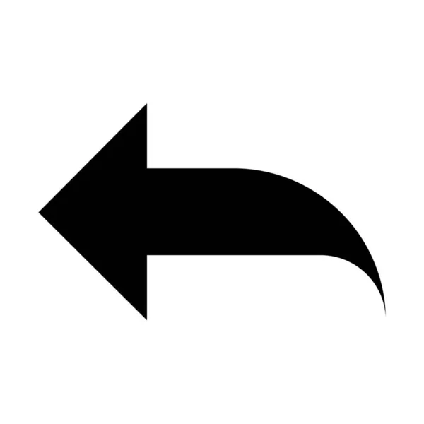 Signo Flecha Anterior Icono Ilustración Vector Simple — Vector de stock