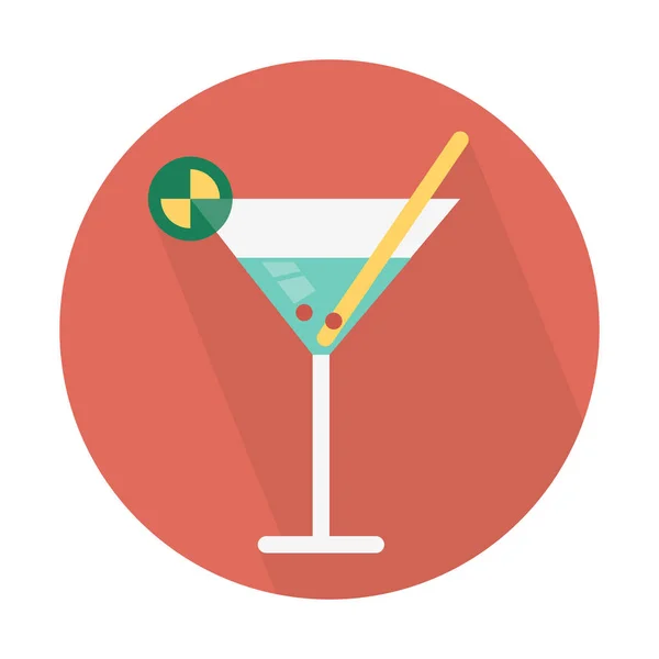 Cocktail Drink Servi Icône Illustration Vectorielle Abstraite — Image vectorielle