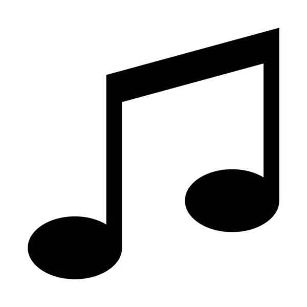 Πλάτος Μουσική Σημείωση Απλή Διανυσματικά Εικονογράφηση — Διανυσματικό Αρχείο
