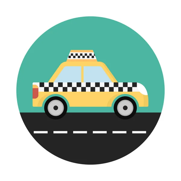 Таксі Піктограма Громадського Транспорту Проста Векторна Ілюстрація — стоковий вектор