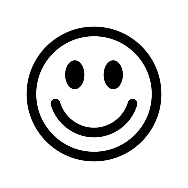 Smiley Visage Émoticône Icône Illustration Vectorielle Simple — Image vectorielle