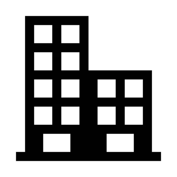 Mehrstöckiges Bürogebäude Symbol Einfache Vektorillustration — Stockvektor
