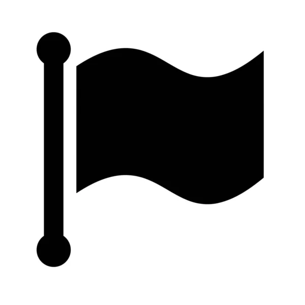 Viftande Flagga För Platsmarkören Enkla Vektorillustration — Stock vektor