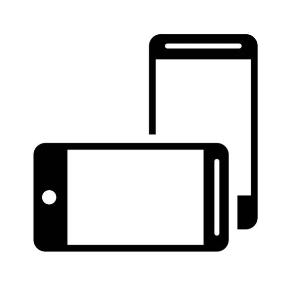 Ícone Retrato Telefone Modo Paisagem Ilustração Vetorial Simples — Vetor de Stock