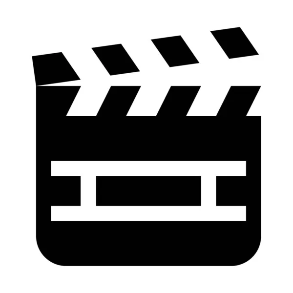 Clapperboard Icona Del Dispositivo Produzione Video Illustrazione Vettoriale Astratta — Vettoriale Stock