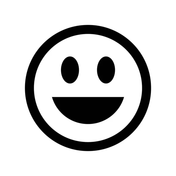 Gran Sonrisa Icono Emoticono Ilustración Vector Simple — Vector de stock