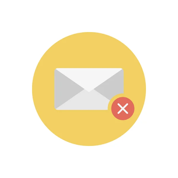 Delete Mail Icon Simple Vector Illustration — Stock Vector