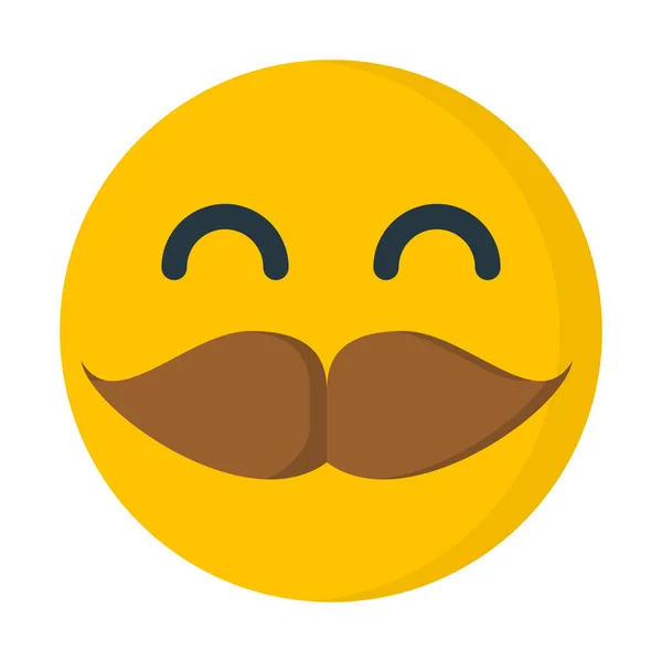 Mustache emoji icon, simple vector illustration.