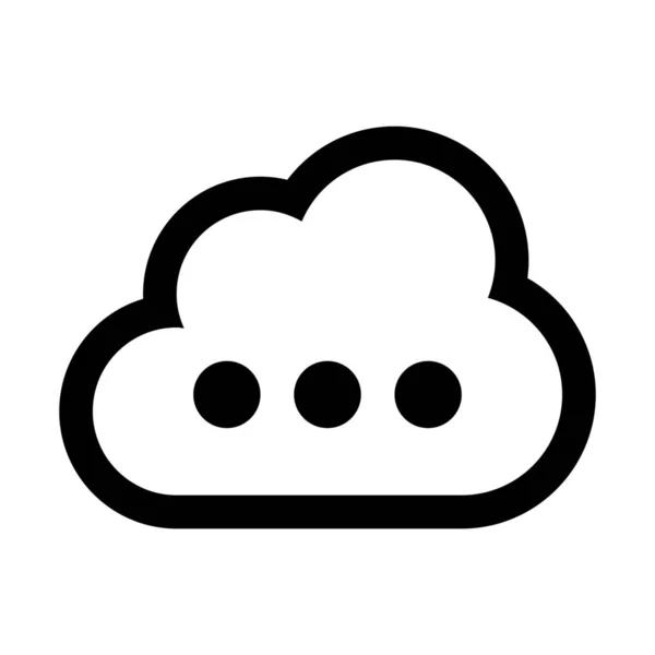 Απλή Διανυσματικά Εικονογράφηση Σύννεφο Μενού Πλοήγησης — Διανυσματικό Αρχείο